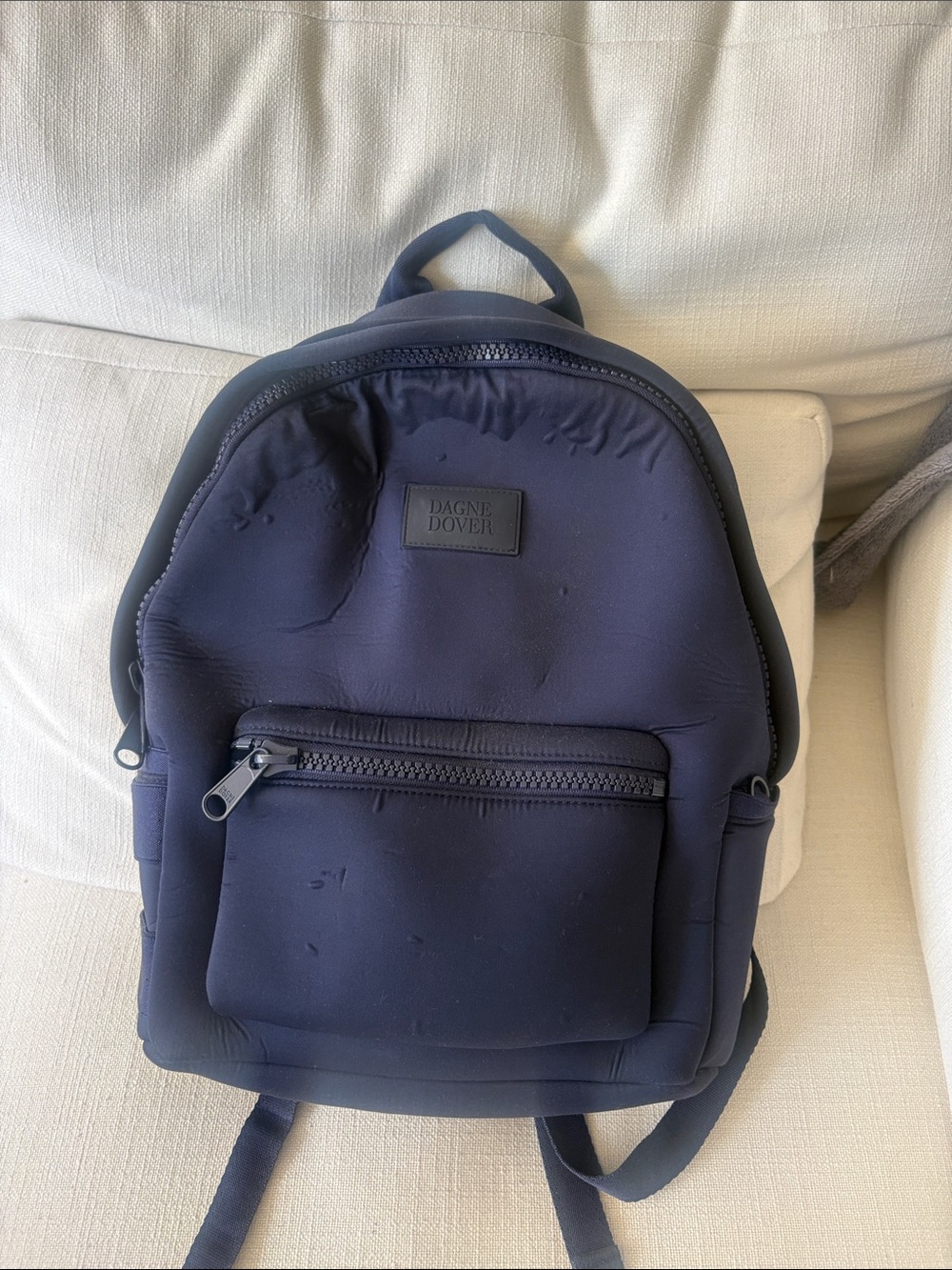Dagne Dover Navy Blue Neoprene Backpack